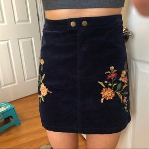 Mossimo Supply Co. Skirts - corduroy flower embroider skirt🌸 Mossimo Supply Co. Skirts - corduroy flower embroider skirt🌸